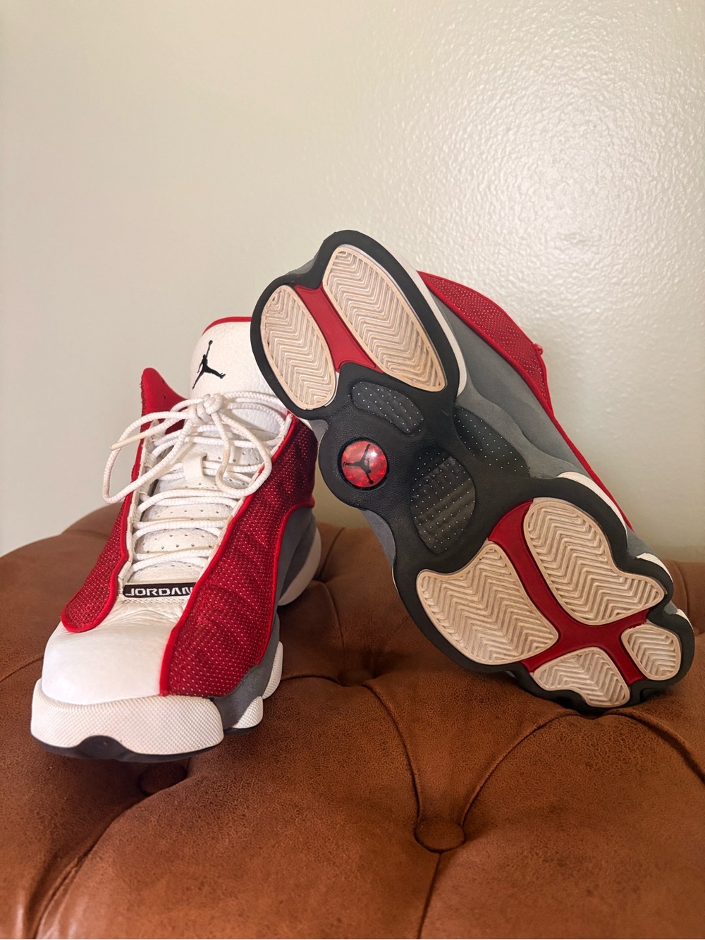 Jordan Retro Basketball Sneakers White Red Gray
